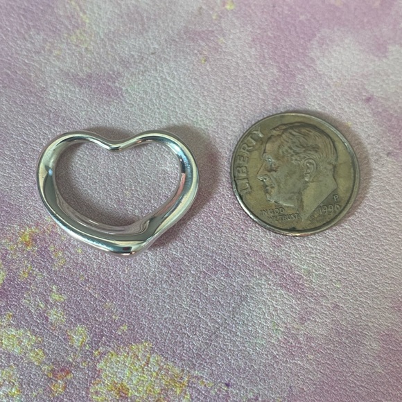 Tiffany & Co. Open Heart Elsa Peretti Sterling Silver 925 Pendant - Picture 7 of 11